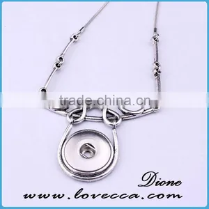 Silver Wholesale Fashion Women Necklace Snap Button Jewelry With Top Quality thumbnail-3