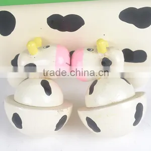 Baby Music Boxes With Cows, Children Wooden Gifts Music Box thumbnail-5