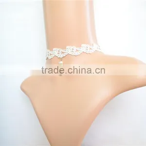 Vintage Pearl Choker Necklace Lace White Lace Lolita Lolita Choker Necklace Bridal Jewelry thumbnail-3