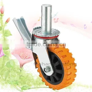 Industrial Heavy Duty Hammer Non-slip PU Rigid Caster thumbnail-2