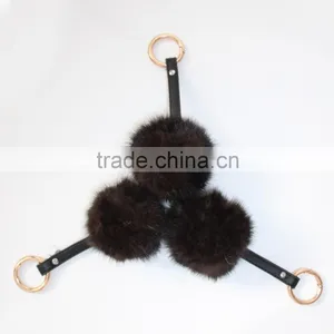 FB2 Wholesale Fur Ball Key Chain thumbnail-4