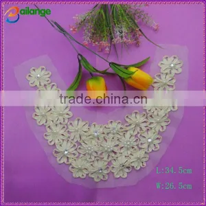 2015 Top Quality Hot Selling Graceful Style Favorable Wholesale Price Crystal Beaded Crochet Collar Lace for Bridal Accessory thumbnail-1
