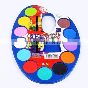 Wholesale 12 Colors Chinese Watercolor Paints Cakes Set for Kids,promotional Powder Paint Watercolor Palette thumbnail-3