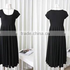 Summer Short Sleeve Slim Pregnancy Dress Wear for Maternity O-neck thumbnail-4