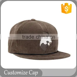 Cotton 6 Panel Black Printed Logo Flat Suede Snapback Caps thumbnail-1