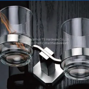 Bathroom Brass Tumbler and Cup Holder thumbnail-1