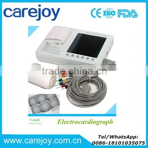 Carejoy Cheap Price 7 Inch Color Portable Digital 3 Channel 12 Lead Electrocardiograph ECG Machine EKG 903A3 With CE Certificate thumbnail-1