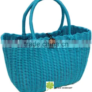 Handmade PP Straw Shopping Bag Fashion Straw Woven Basket thumbnail-1