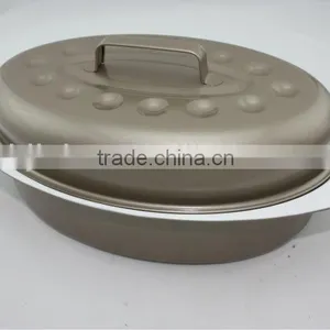 Champagne Color Chicken Roaster Ceramic Coating thumbnail-2