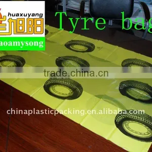 Yellow Color PE Plastic Bags for Packing Tyre thumbnail-1