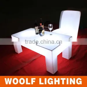 Rechargeable Battery Powered Colorful LED Light Up Tea Table thumbnail-5