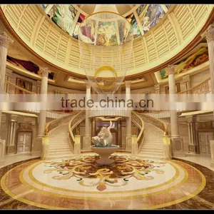 Luxurious 3D Rendering For Girl's Bedroom With 24K Gold Plated Furniture thumbnail-2