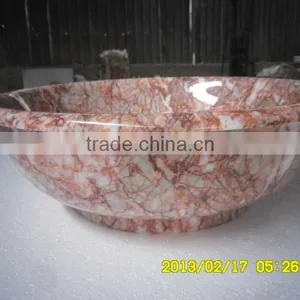 Marble Sink Basin--Red Color Marble thumbnail-1