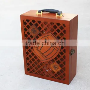 Wooden Wine Box With Handle thumbnail-1
