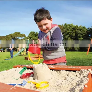 Large Outdoor Wooden Sandpit With Lid thumbnail-4