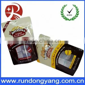 Red Bottom Gusset Stand Up Pouches Resealable For Dried Fruit thumbnail-1