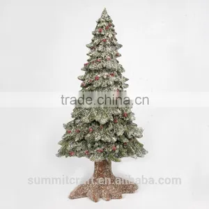 Artificial Christmas Adornment Resin Snowing Christmas Tree thumbnail-1