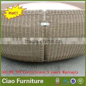 Bedroom Wicker Furniture Sofa Bed Rattan KD Big Round Bed thumbnail-2