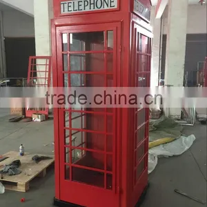 Metal London Red Telephone Booth thumbnail-1