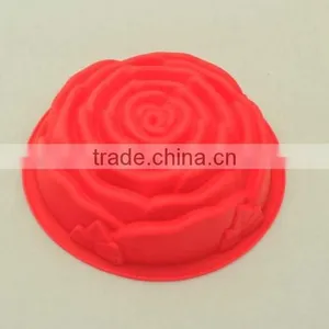 Microwave Silicone Cake Pan/large Size Rose Shape Cake Mold thumbnail-1