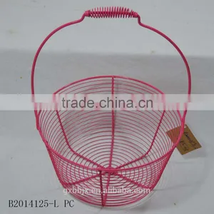 Set of Three Metal Wire Fruit Basket With Handle thumbnail-5