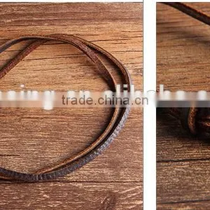 2016new Cheap Real Leather Long Braided Lanyard / 100% Cow Leather Lanyard thumbnail-3