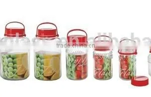 Large Glass Jar With Handle Glass Storage Jar thumbnail-3