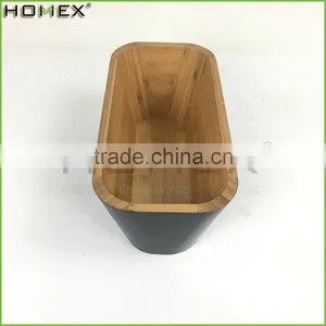 New Shape and Black Color Storage Box in Bamboo/Small Size Storage Organizer/Homex_FSC/BSCI Factory thumbnail-1