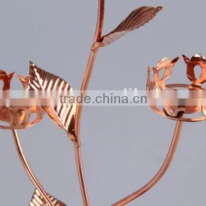 Home Decoration Candlestick/Flower Design Metal Candle Holder thumbnail-2