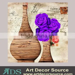 Printed Flower Art On Canvas thumbnail-1