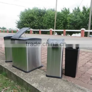 Big Capacity Stainless Steel Pedal Bin Garbage Bin for School thumbnail-2