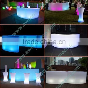 Warm White Led Lighting Hotel Mobile Bar With Bar Shelf Inside for Event thumbnail-4