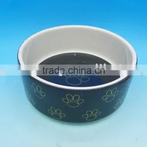 Ceramic Dog Bowl With Paw Print thumbnail-1