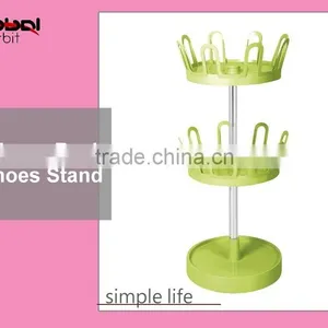 New Design Swivel ABS Slippers Rack, 2-tier Shoe Stand, Plastic Shoe Rack thumbnail-3