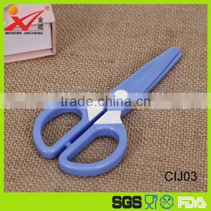 CIJ03-- Hot Sale All Plastic Student Scissors , Safe Scissors thumbnail-1