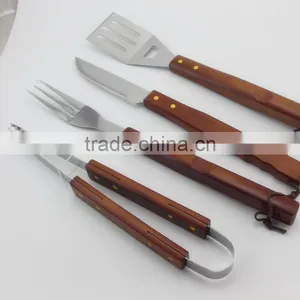 Stainless Steel BBQ Grilling Tool Set 4-Piece With Cutting Board thumbnail-3