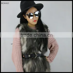 Factory Low Price With Top Quality Modern Ladies Waist Faux Fur Vest thumbnail-3