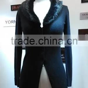 2014 Ladies Knitted Sweater,cardigan With Collar thumbnail-1