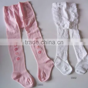 Pink Cotton Tights Kids Pantyhose Small Little Girl Dance Tights thumbnail-1