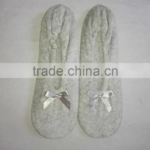 Women Terry Ballerina Slippers With Bow thumbnail-6
