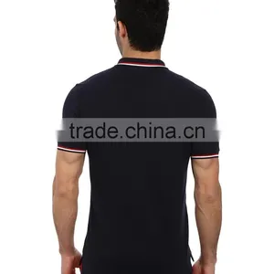 2015 Latest Custom 100 Polyester Short Sleeve Mens Fancy Pique 100 Polyester Polo Shirts thumbnail-3
