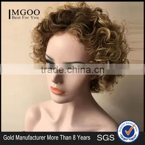 2016 Hot Sale Top Quality Human Hair Full Lace Wig Women Small Wig Explosion Head Cap,Curly Wig Caps thumbnail-1