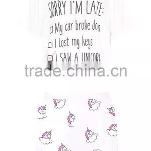 Women Summer Sleepwear Wholesale Custom Design Short Pajamas Baggy Soft Pyjama Set With Private Brand thumbnail-3
