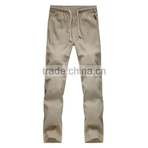 Low MOQ Sample Available Wholesale Man Straight Loose Fit Breathable Linen Pants thumbnail-2