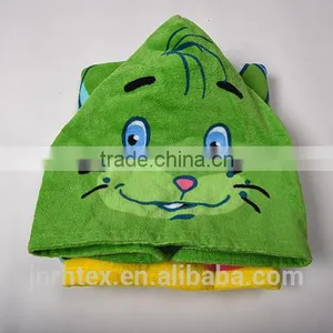 Trade Assurance Combed Cotton Screen Printing Terry Children Poncho Beach Towel thumbnail-5