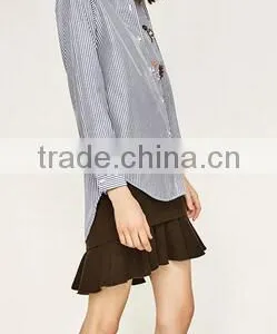Runwaylover EY2369B 2017 Women Fashion Embroidery Stripe Blouse thumbnail-2