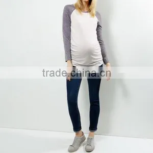 Maternity Clothes Pregnant Women Raglan Sleeve T-shirt thumbnail-3
