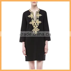 Long Sleeve Embellished Tunic Dress Pakistani thumbnail-1