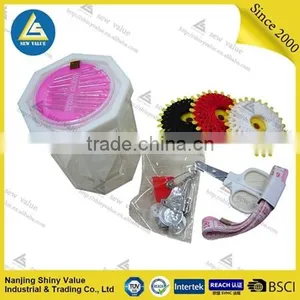 Octahedron Plastic Novelty Sewing Kit Box With Needle Case on the Top thumbnail-1
