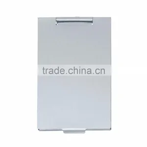 Cheap Wholesale Cosmetic Rectangle Foldable Silver Tone Make Up Pocket Mirror thumbnail-2